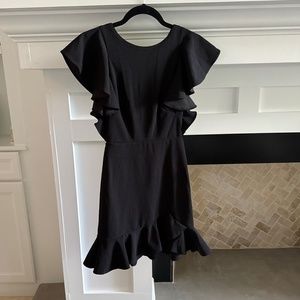 Black ruffled dress